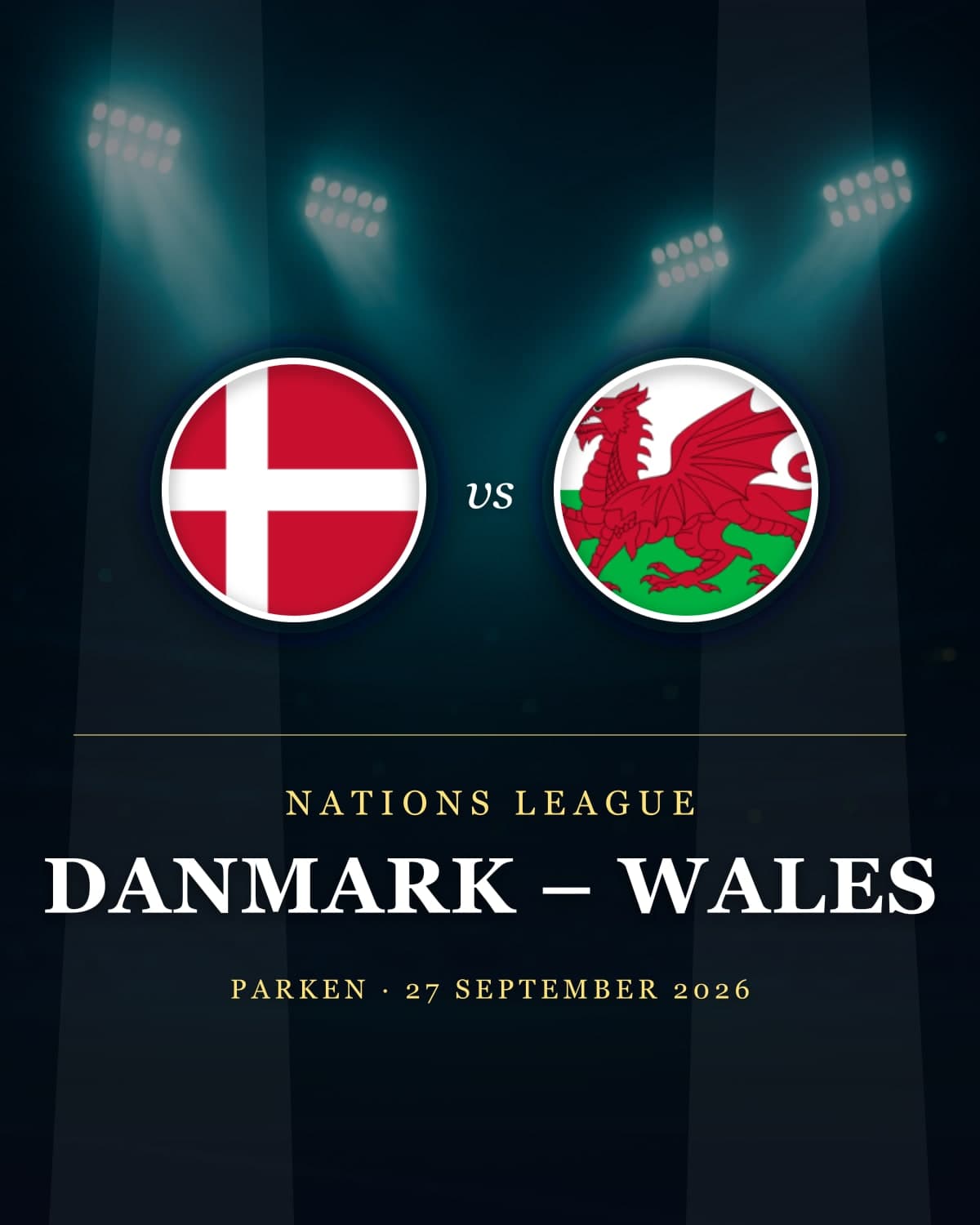 Danmark mot Wales i Nations League på Parken