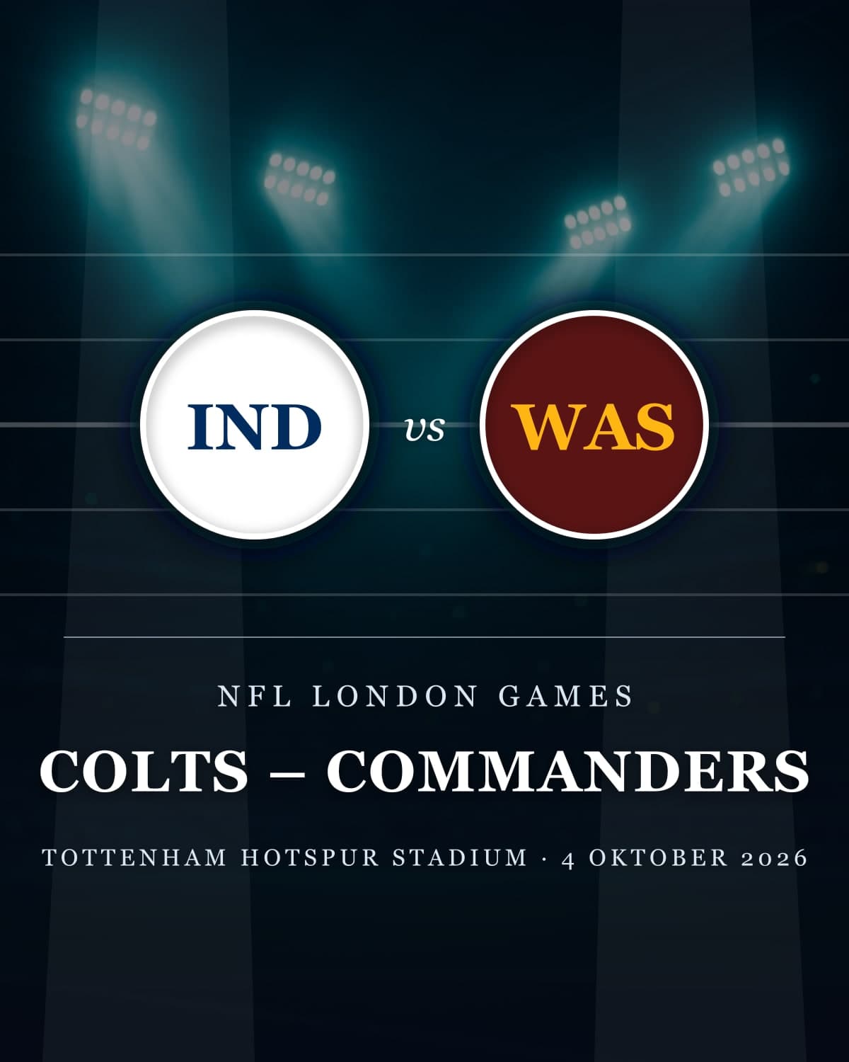 NFL London: Indianapolis Colts, Washington Commanders