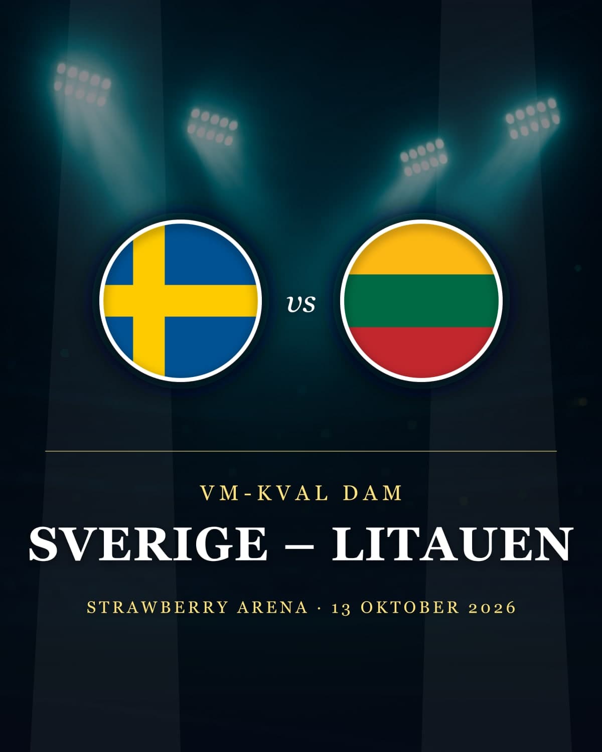 Sverige, Litauen VM-kval dam