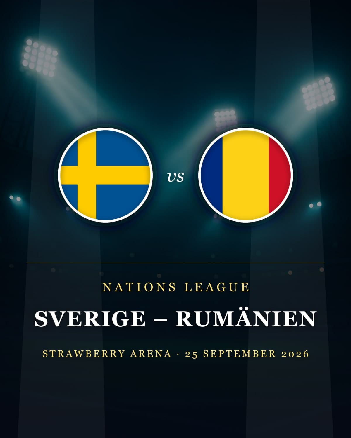 Sverige – Rumänien (Nations League) – biljetter Strawberry Arena, Stockholm