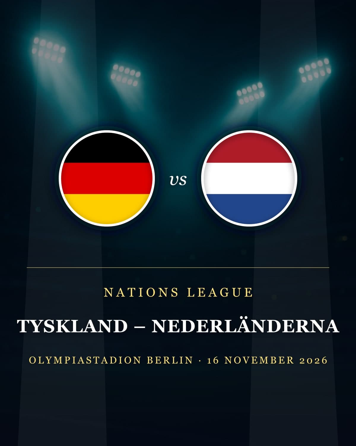 Tyskland, Nederländerna Nations League Berlin – biljetter Olympiastadion Berlin, Berlin